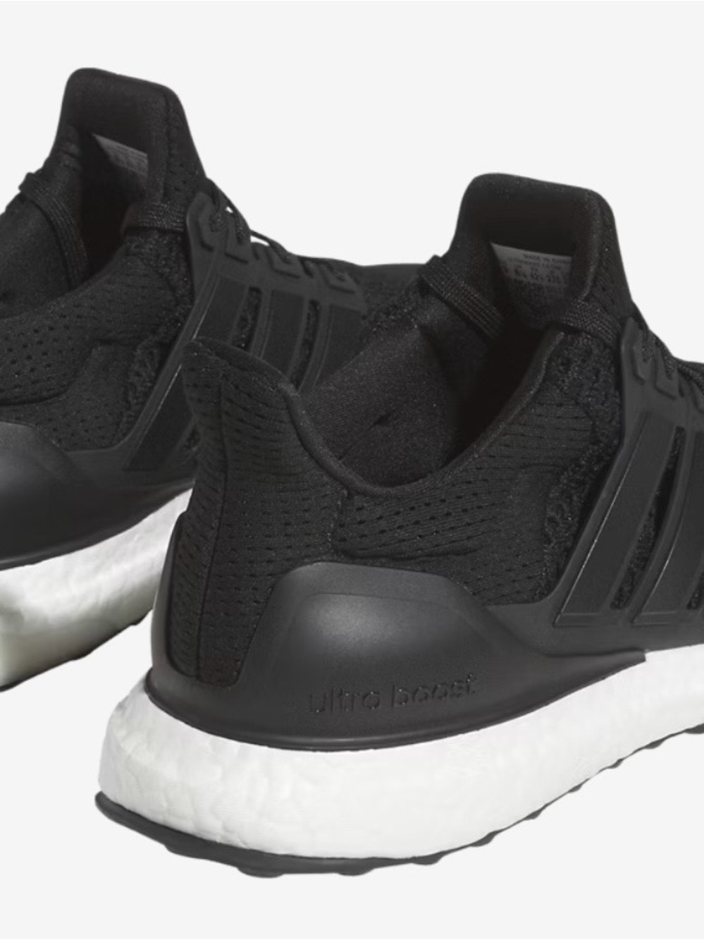 Women Black Running Shoes with White Boost Midsole